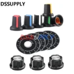 10PCS Potentiometer Knob Cap(copper Core) 15X17mm 6mm Shaft Hole AG2 Yellow Orange Blue White Red WTH118 WH148 MF-A03 0-100 Dial - Image 6