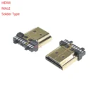 5/10PCS HDMI Male plug connector 19PIN 19P Gold-Plated hd 19 PIN Solder type