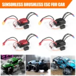 AneegFpv HG 35A 60A 80A Waterproof Sensorless Brushless ESC 2-3S 2-4S for 1/10 1/12 1/14 1/16 RC Car F540 3650 Brushless Motor - Image 26
