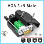 VGA Solderless Joint DB15 /3+9 Locking Type 3 Rows of 15 Needles Male Female Connector Computer Monitor Projector Terminal - Image 8