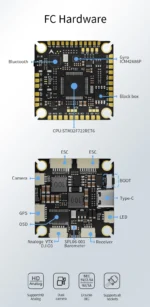 Aocoda-RC F765S F775S V2 Stack F722 V2 3065S / 3075S 65A / 75A 4in1ESC 30x30mm 3-6S per FPV Freestyle Drone - Image 17