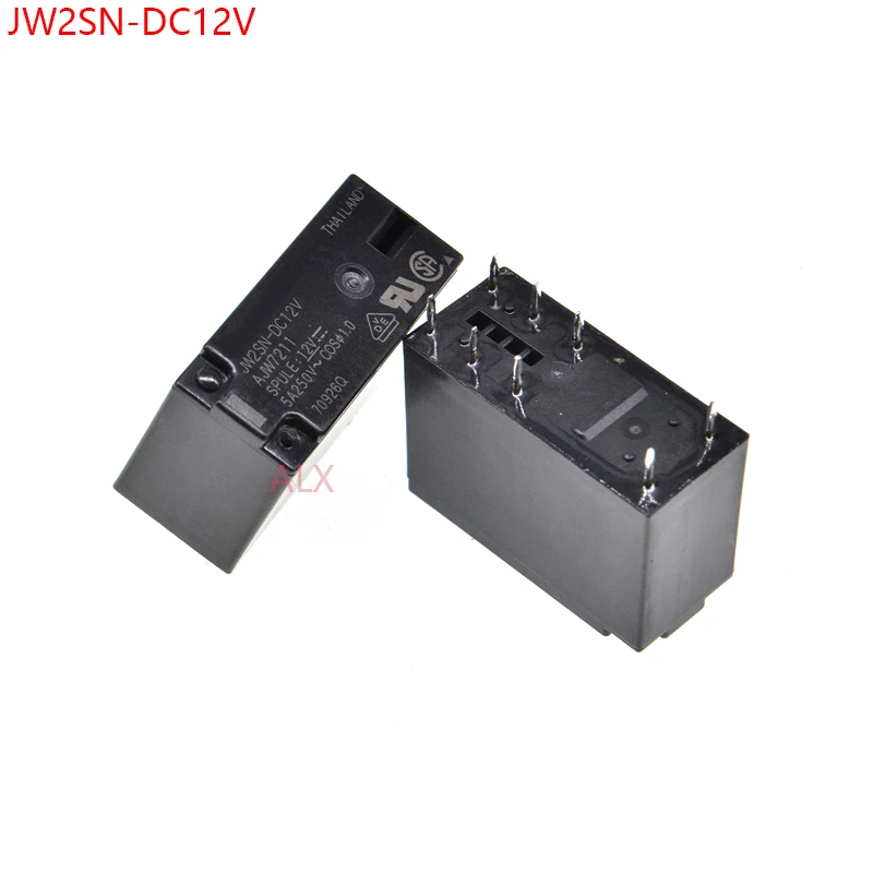 2PCS JW2SN-DC12V POWER relay 12VDC 5A 250VAC 8pin JW2SN JW2SN-12V DC 12V DC12V Signal realys