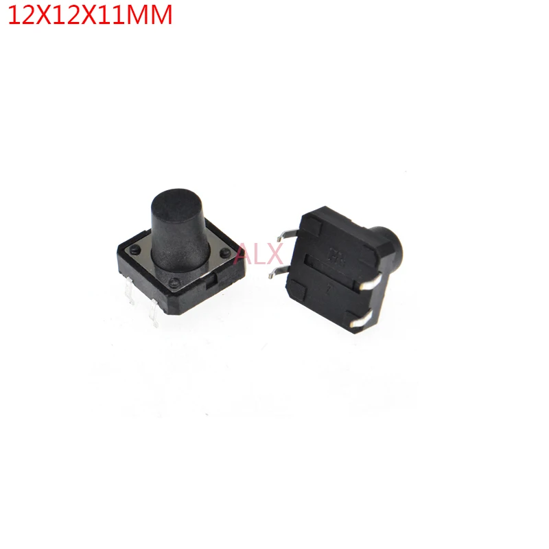 20PCS 12X12x11mm 4PIN dip TACT push button switch Micro key power tactile switches 12x12x11 12*12*11MM Light touch