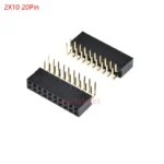 10Pcs 2*2/3/4/5/6/8/20/40 Pin Double Row Right Angle Female Pin Header 2.54mm Pitch Strip Connector Socket 2x3p/4p/6p/8p/20p/40p - Image 7