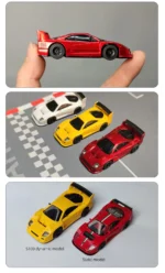 LDARC S100 Professional 1:64 Scale RC Drift Mosquito Car Rear-Wheel Drive Full-Scale Steering Static Model Grade Appearance Toy - Image 17