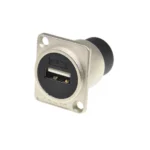 1PCS D type metal usb female socket module panel mounting holder adapter usb 2.0 female to female connector for 86 panel cannon - Image 6