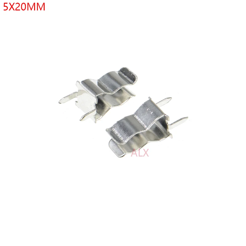 50PCS Plug In Clip Clamp fuse holder for 5 x 20mm Electronic Fuse Tube 5x20MM 5*20MM 5X20