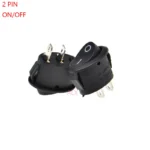 ellipse 2 PIN black Push Button rocker Switch ON/OFF   power switches 6A/250V 10A/125V 2pin