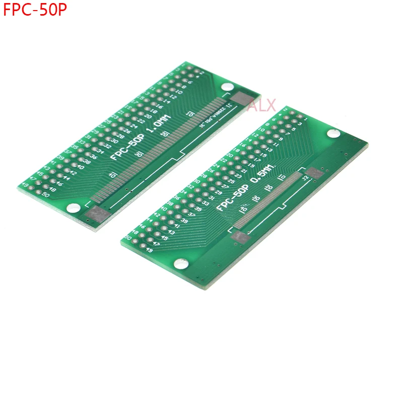 5pcs fpc-50pin Cable Pitch 0.5mm 1mm To Dip Pitch 2.54mm Adapter Pcb Board Ffc 50p Fpc 50pin Connector Wire To Dip50 Converter