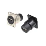 1PCS D type metal usb female socket module panel mounting holder adapter usb 2.0 female to female connector for 86 panel cannon - Image 3
