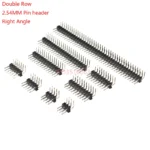 10PCS Double row MALE 2.54MM PITCH Right Angle PIN Header connector 2*2/3/4/5/6/7/8/9/10/16/20/40 PIN/P 2x/3/4/5/6/8/10/16/20/40