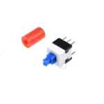 30PCS 8X8MM Self lock push button switch + red cap Micro TAcT Key Switch Self-locking power SWITCH ON/OFF 8*8 8X8 inching - Image 2