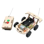DIY Mini Solar Wireless Remote Control Car Toy Science Educational Toy Assembly RC Toys Wooden Car Vehicle Model For Kids - Image 10