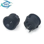 10PCS 15mm 2Pin 2 Block Push Button Switch SPST 3A 250V KCD1-105 KCD1 Snap-in On Off Round Rocker Switch Black Red White - Image 10