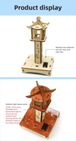 DIY Light Controll Lights Model Handmade Projection Lamp Science Technology Educational Kit Puzzle STEM Toy for Children - Image 2