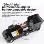 Tubro Racing 1:76 C50 10CH Detachable Attachable Remote Control Trailer Simulation Lights Horn Full Scale RC Trailer Model Toy - Image 6