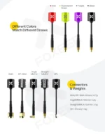 2pcs FOXEER Micro Lollipop V4 High Gain Antenna 5.8G 2.5DBi Omni RHCP SMA/RP-SMA/Angle /Straight MMCX/UFL Super Mini VTX Antenna - Image 17