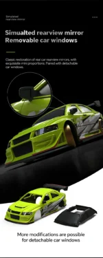 Turbo Racing 1:76 C66 Drift RC Car With Gyro Radio Full Proportional Remote Control Toys RTR Desktop Toys For Kids and Adults - Image 16