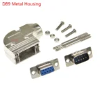 1Pcs DB9 Metal Housing Hood Right Angle Shell For D-SUB 9 Pin 2 Rows DB9 Pin Serial RS232 connector
