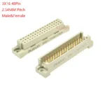 5pcs din 41612 Connector 3 Rows Plug Header Male Female Through Hole 3X16 48 Pin Pitch 2.54 mm 9001 15481 16481 17481 18481