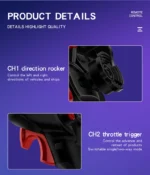 HotRC DS-4A 2.4G 4 Channel Single Hand RC Radio Transmitter with 4Ch Receiver for RC Car boat  Drone Airplane - Image 16