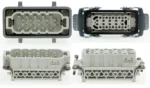 Industrial Rectangular Heavy Duty Connector HDC-HE-4/6/10/16/20/24/32/48 Core Pin 16A Waterproof Aviation Plug top and side - Image 34